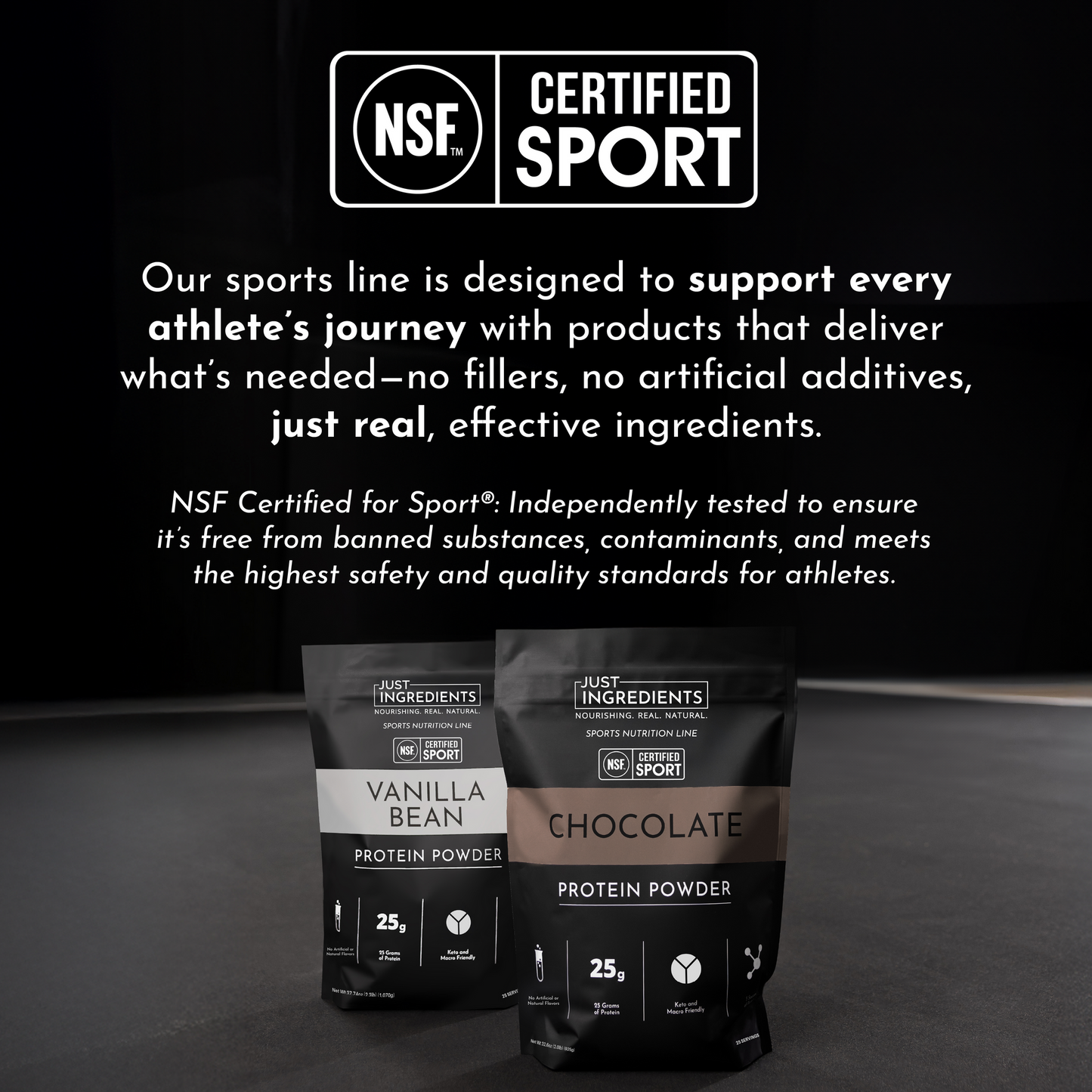 JUST INGREDIENTS Protein Powder — 20-serving blend to support muscle recovery and energy replenishment*