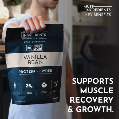 JUST INGREDIENTS Protein Powder — 20-serving blend to support muscle recovery and energy replenishment*