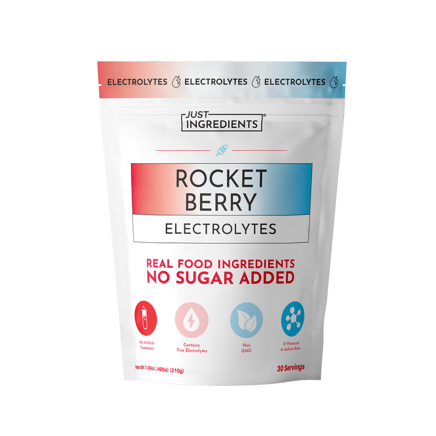 JUST INGREDIENTS Electrolytes — 10-Stick Variety Pack | Hydration Powder | Portable Drink Mix Packets