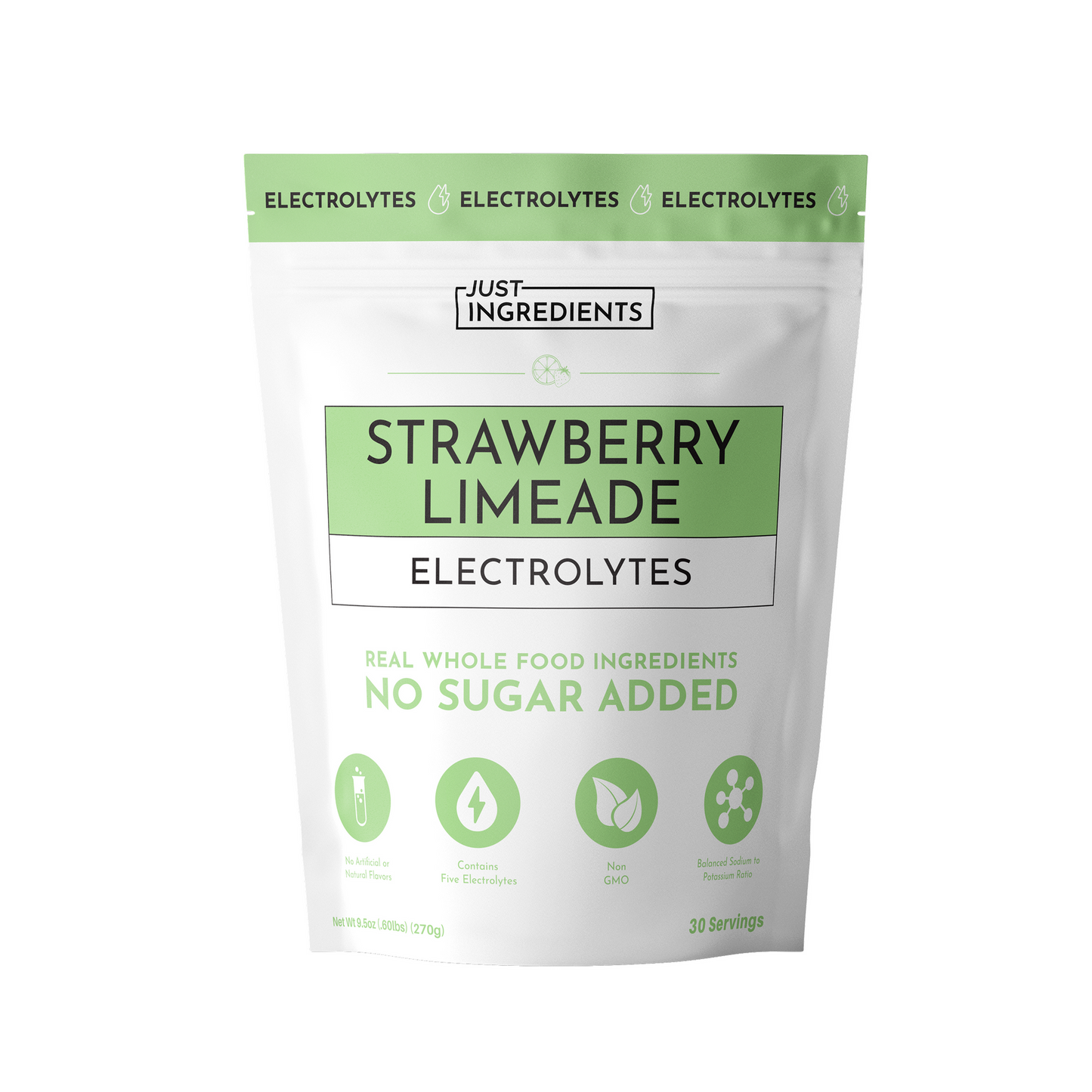 JUST INGREDIENTS Electrolytes — 10-Stick Variety Pack | Hydration Powder | Portable Drink Mix Packets